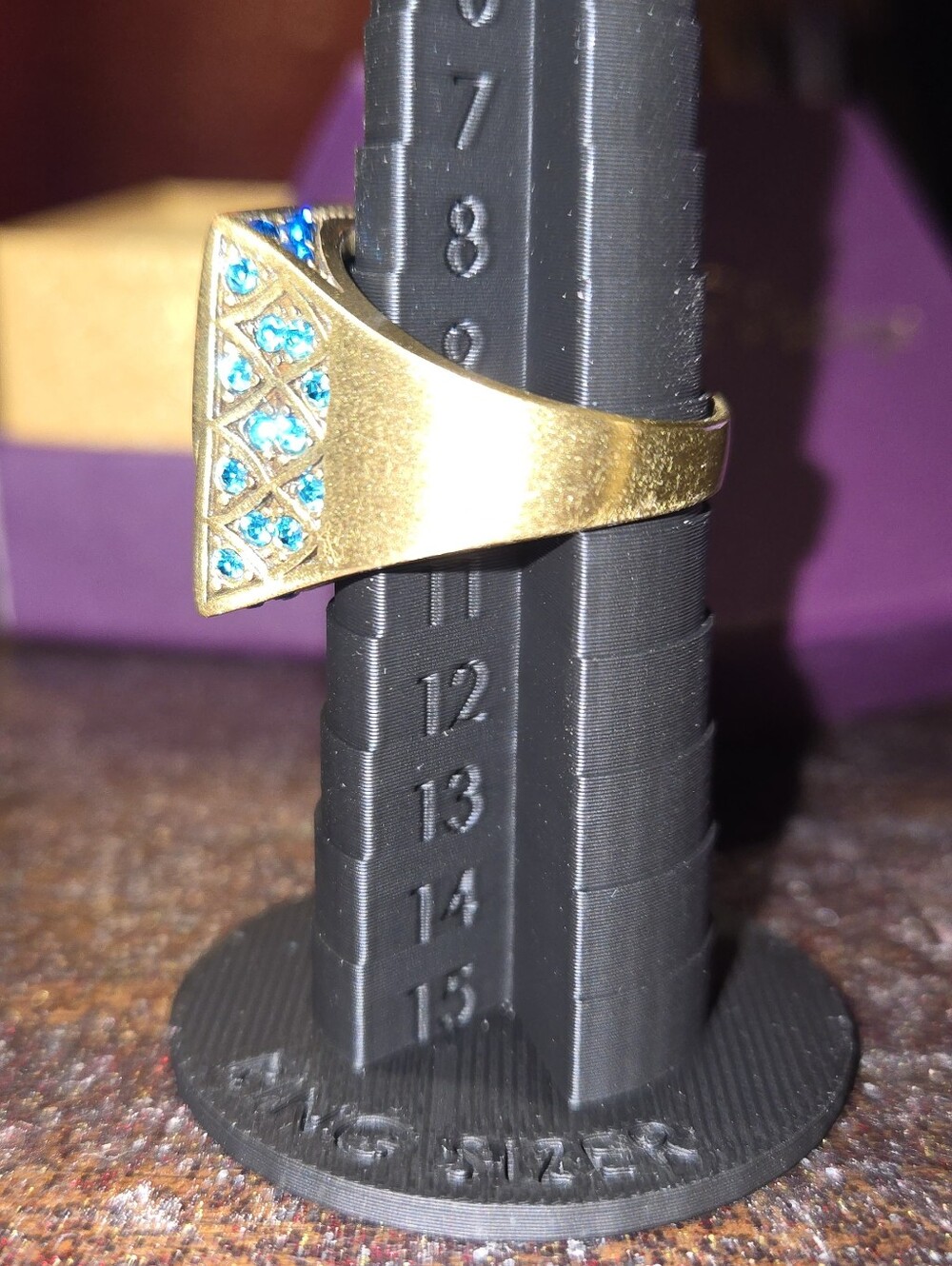 Statement RING Serindipity In Blue Ring Size 10.5 Original Box Included - Picture 10 of 12